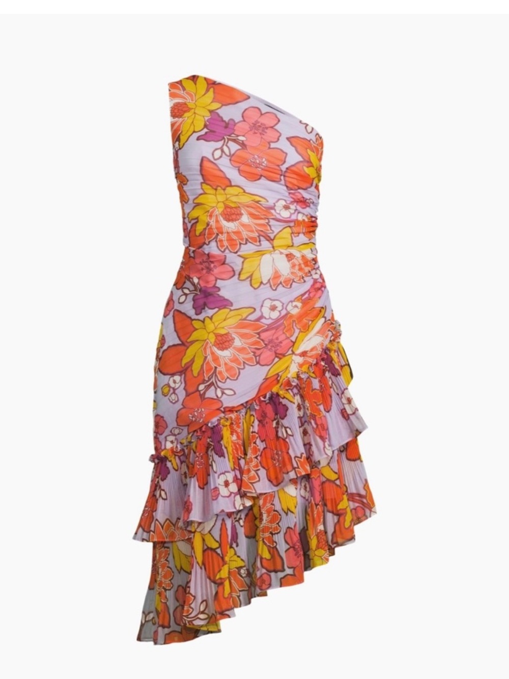 Ungaro Lana Floral Asymmetric
Midi Dress, Size 2